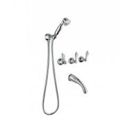 ZENITH Einbau Wannenarmatur mit Brauseset duplex Chrome  Bongio 23530-D BONGIO RUBINETTERIE  - 1