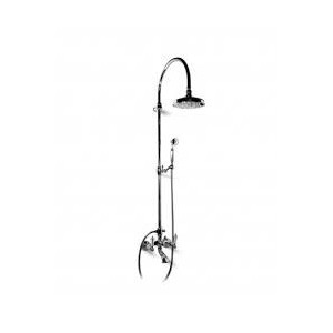 ZENITH External bath mixer with tube, shower head and handshower set duplex Chrome  Bongio 23536-D BONGIO RUBINETTERIE  - 1