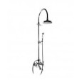 ZENITH External bath mixer with tube, shower head and handshower set duplex Chrome  Bongio 23536-D BONGIO RUBINETTERIE  - 1