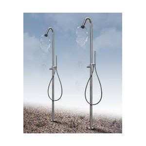 COLONNE douche  à étage pour extérieur , Mixer et lavages piedes  acier  Bongio 70131-AS BONGIO RUBINETTERIE  - 1