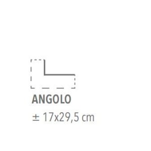 DAMASCO OMBRA ANGOLO 17X29,5cm CGM Manufatti