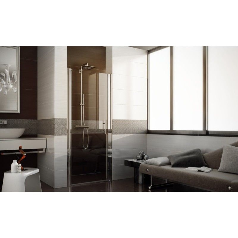 Domus Porta  Box Doccia  da  90cm Cromo  Cristallo 6mm Trasparente FORTE BOX DOCCIA  - 1