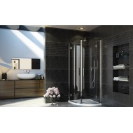 Adriatico Semicircular Panels Shower cabin  from  90X90cm Chrome  Crystal 6mm Transparent FORTE BOX DOCCIA  - 1