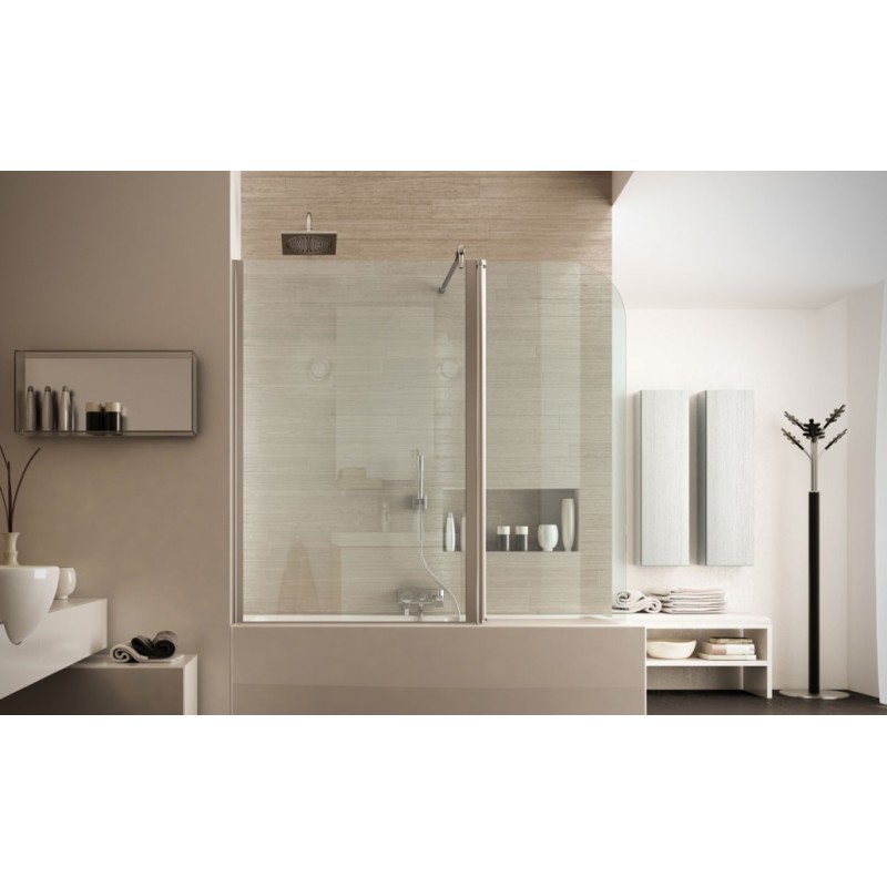 New Tirreno Ante Sopravasca da  163-165cm Cromo  Cristallo 6mm Trasparente FORTE BOX DOCCIA  - 1