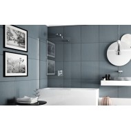 Pharo anta Fissa Sopravasca da  73-75cm Cromo  Cristallo 6mm Trasparente FORTE BOX DOCCIA  - 1