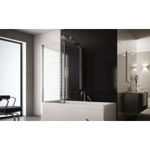 Cube Ante Sopravasca da  68-75cm Cromo  Cristallo 6mm Trasparente FORTE BOX DOCCIA  - 1