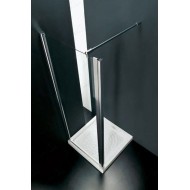 Anta Fissa F1 Box Doccia  da  80cm Cromo  Cristallo 6mm Trasparente FORTE BOX DOCCIA  - 1