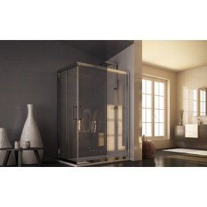 Roma Angolo Ante Box Doccia  da  140X80cm Cromo  Cristallo 6mm Trasparente FORTE BOX DOCCIA  - 1