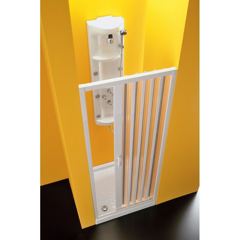 Sirio laterale Porta Box Doccia  da  140cm Bianco PVC Trasparente FORTE BOX DOCCIA  - 1