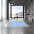 Bolla Q sfioro Wasserstrahlen Weiss Badewanne  190x190 h63xcm Hafro - Geromin