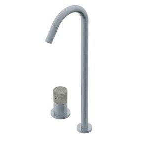 Diametro35 Inox Concrete Miscelatore monocomando soprapiano per lavabo Ritmonio RITMONIO - 1