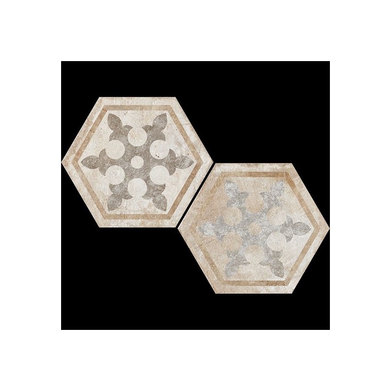 HERITAGE DEC.EXAGONA TEXT.1 34,5X40 0HET1EX Ceramica Fioranese