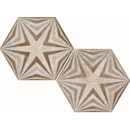 HERITAGE DEC.EXAGONA TEXT.3 34,5X40 0HET3EX Ceramica Fioranese