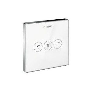 ShowerSelect glass Built-in thermostatic mixer  Bianco pour 3 Outputs   Hansgrohe 15736400 HANSGROHE - 1