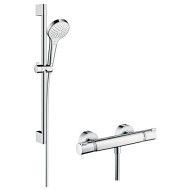 Croma 110 Select S Vario external shower system with Ecostat Comfort thermostatic and 65 cm shower rod Hansgrohe 27013400 HANSGR