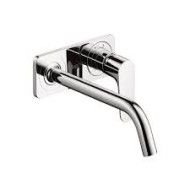AXOR CITTERIO  Mitigeur monocommande de lavabo mural avec bec de 227 mm et plaque CROMO  AXOR 34115000 HANSGROHE - 1