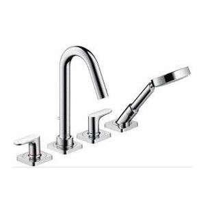AXOR CITTERIO  Mitigeur de bain 4 trous a poser sur le rebord avec poignees a levier et rosaces CROMO  AXOR 34444000 HANSGROHE -