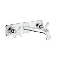 AXOR CITTERIO E Wall-Mounted 3-Hole Basin Mixer With Plate AXOR 36115000 HANSGROHE - 1