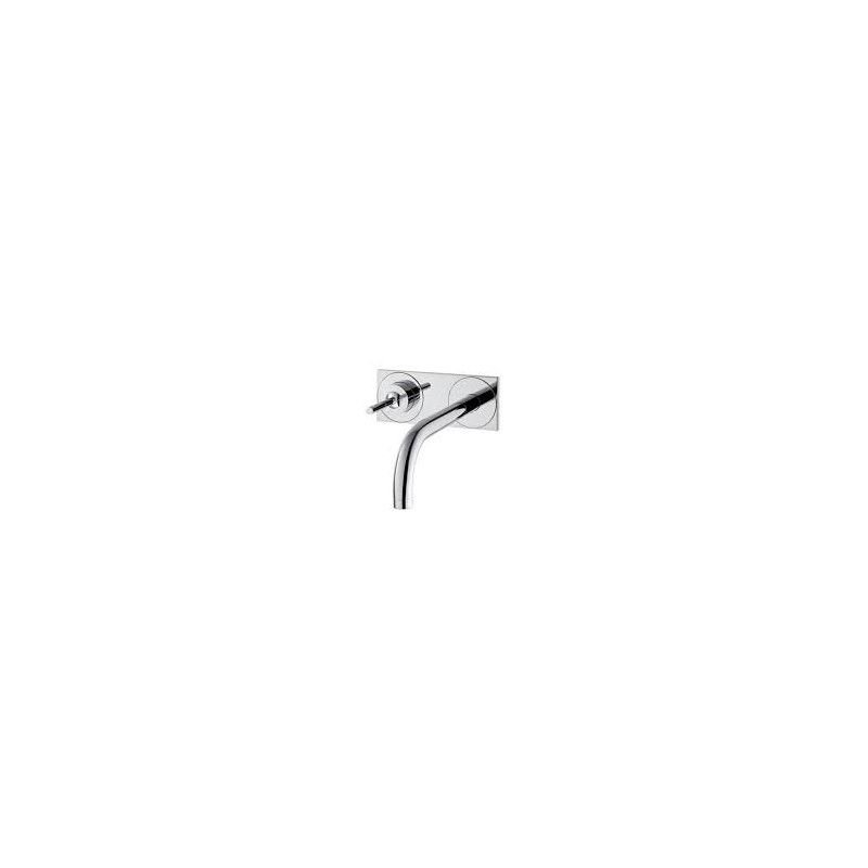 UNO Single lever basin mixer for concealed installation with spout and plate wall-mounted Chrome  AXOR 38112000 HANSGROHE - 1