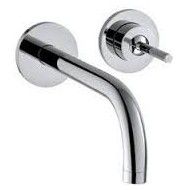 UNO wall-mounted single lever basin mixer with escutcheons projection Chrome  AXOR 38113000 HANSGROHE - 1