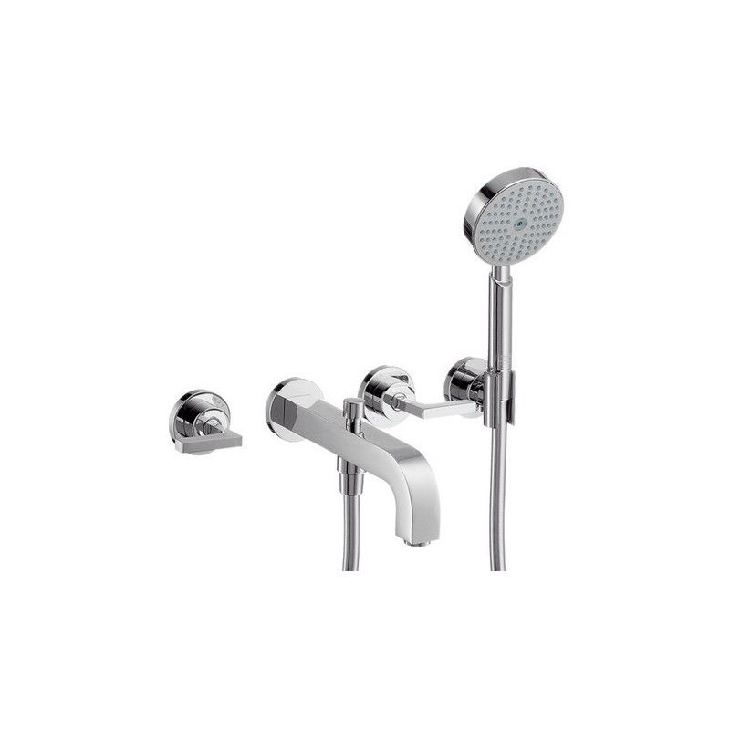 CITTERIO 3 hole wall-mounted bath mixer for wall mounting without plate Cromo AXOR 39448000 HANSGROHE - 1