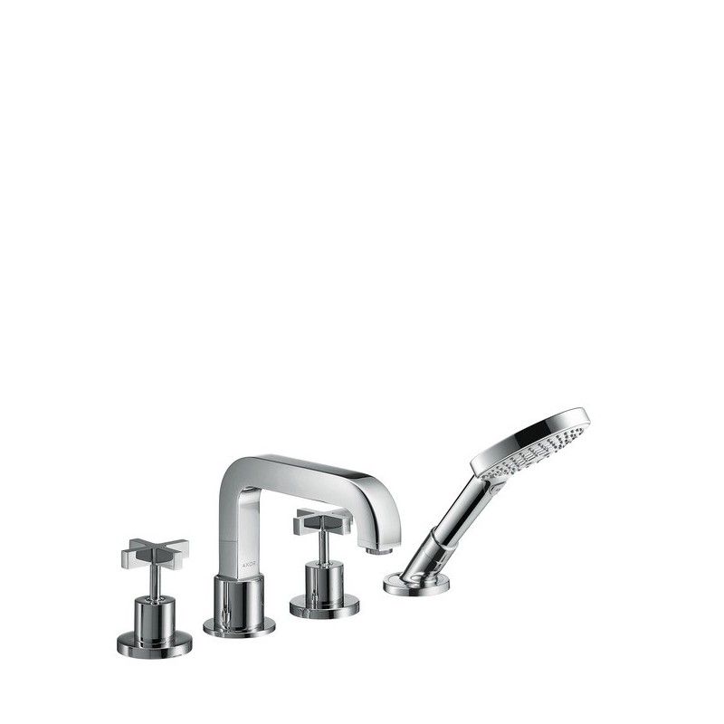 Citterio SET esterno  Rubinetto 4 fori  P/Piastra ,Maniglia CROCE, Como  AXOR 39453000 HANSGROHE - 1