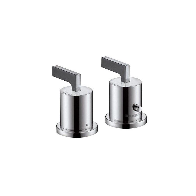 CITTERIO 2-hole rim-mounted bath mixer with thermostat and lever handles CROMO  AXOR 39482000 HANSGROHE - 1