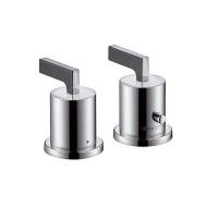 CITTERIO 2-hole rim-mounted bath mixer with thermostat and lever handles CROMO  AXOR 39482000 HANSGROHE - 1