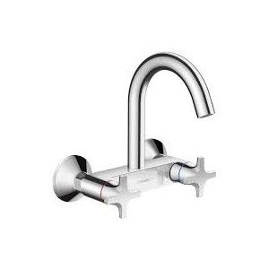 Logis Melangeur de cuisine a 2 poignees avec bec haut mural Hansgrohe 71286000 HANSGROHE - 1