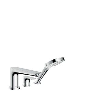 Talis E Melangeur bain-douche 3 trous a montage sur rebord avec Secuflex Hansgrohe 71730000 HANSGROHE - 1
