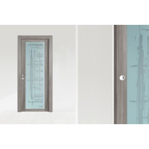 Desa Porta in Legno Vetrata serie Panix Frassinato Grigio Vetro Ice DESA PORTE - 1