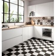PATCHWORK B&W BLACK - CSAPBWBL20  20X20 Ceramica Sant'Agostino CERAMICA SANT'AGOSTINO - 1