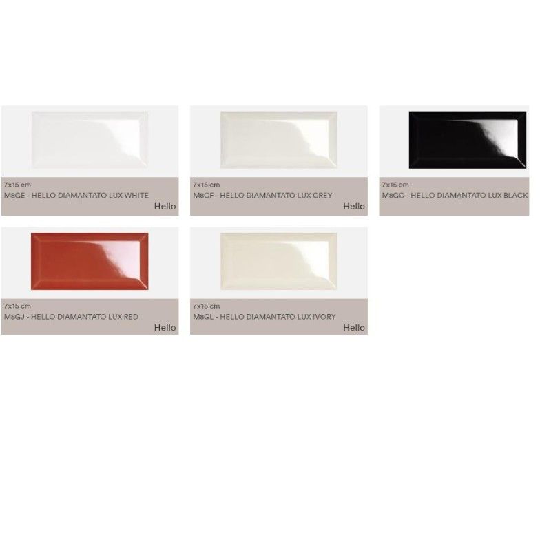 HELLO DIAMANTATO LUX RED 7,5X15 cm - MARAZZI  M8GJ
