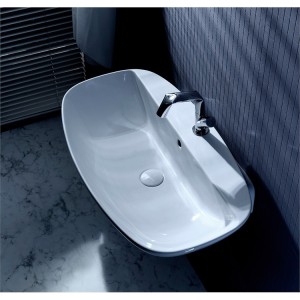 EVIER 60 NUDASLIM PLAN DE RUBINETTERIE BLANC   - Ceramica Flaminia ND60PR CERAMICA FLAMINIA - 1