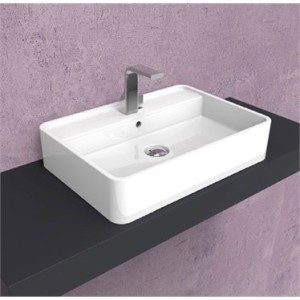 MINIWASH 60 SOUTIEN PLAN DE RUBINETTERIE BLANC   - Ceramica Flaminia MW60PR CERAMICA FLAMINIA - 1