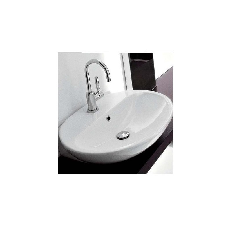 LAVABO 60 NUDA LATTE  - Ceramica Flaminia 5083LAT CERAMICA FLAMINIA - 1