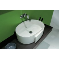ROLL WASHBASIN 56 COUNTERTOP/CENTRAL HOLE WHITE   - Ceramica Flaminia RL56L CERAMICA FLAMINIA - 1