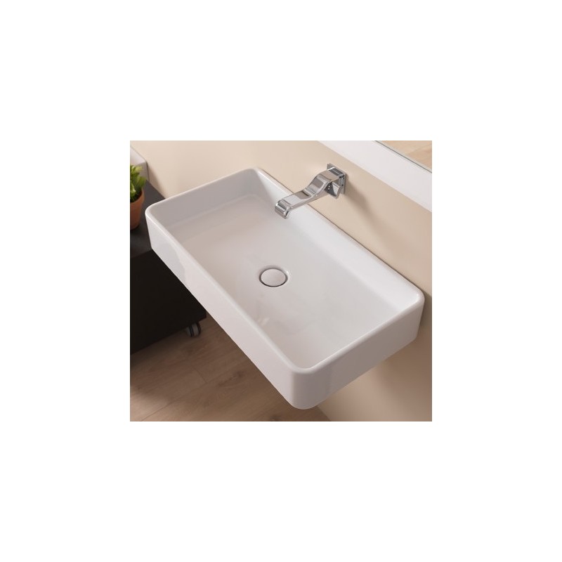 LAVABO MINIWASH 75 APPOGGIO/SOSPESO NUVOLA  S - Ceramica Flaminia MWL75NUV CERAMICA FLAMINIA - 1