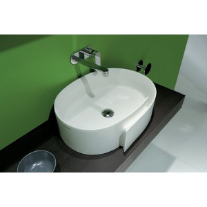 ROLL EVIER 56 SOUTIEN/TROU CENTRAL LATTE   - Ceramica Flaminia RL56LLAT CERAMICA FLAMINIA - 1