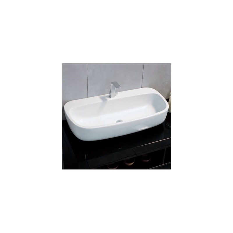 MONO WASHBASIN 100 COUNTERTOP/WALL-HUNG LATTE  S - Ceramica Flaminia MN100LLAT CERAMICA FLAMINIA - 1
