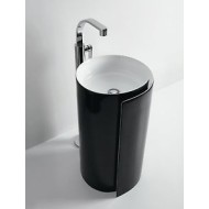LAVABO MONOROLL 44 CENTRO STANZA NERO  S - Ceramica Flaminia MR44CNER CERAMICA FLAMINIA - 1